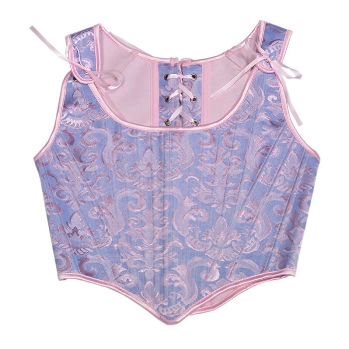 Bustier Vintage à Lacets Pour Femme | Galbant Avec Baleines | Polyester élasthanne Pour Cosplay Et Soirée