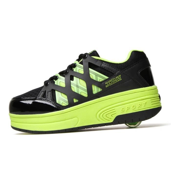 Baskets à rouletteAXHwwd4chuaussures à roulettes garçon et fille chaussures de tennis Vert