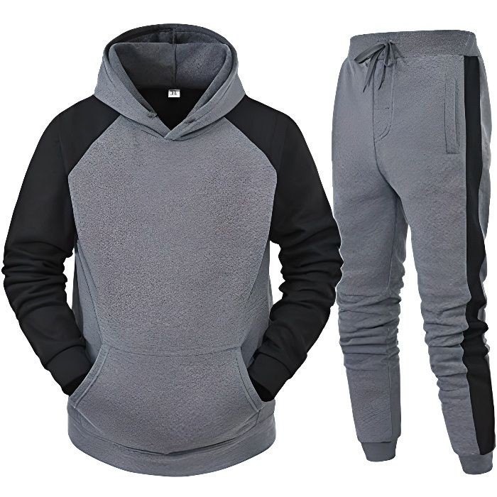 Survêtement Homme Ensemble Jogging Sweats à Capuche et Sport