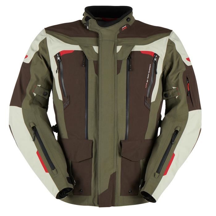 Veste moto Furygan Voyager 3C - café/pearl/kaki - L