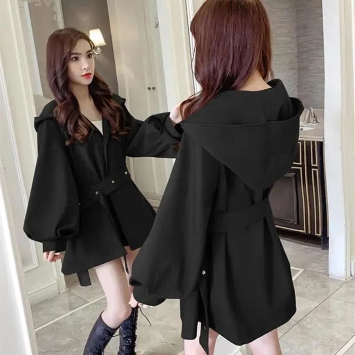 Veste Trenchcoat Avec Caractéristique Capuche