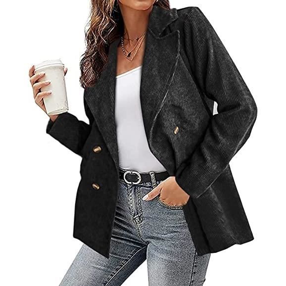 Blazer Femme élégant Slim Fit - Manches Longues, Devant Ouvert, En Polyester Stretch - Pour Bureau, Occasions Professionnelles Ou Sorties - 8