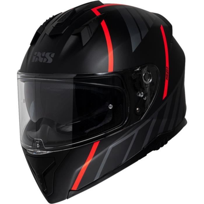 Casque moto intégral IXS 217 2.0 - noir mat/rouge - XL