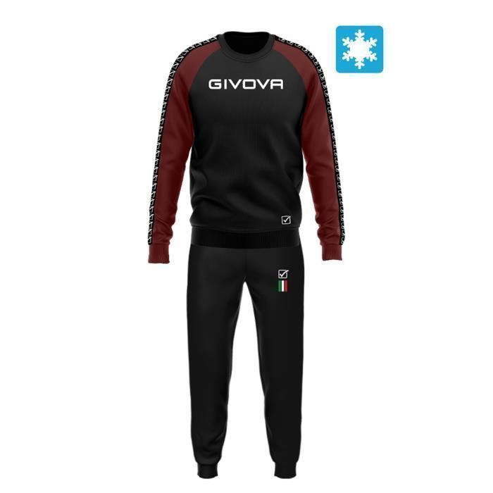 Survêtement Ensemble Givova Enfant - Taille 12 Ans - Noir/Bordeaux - Neuf Avec étiquettes