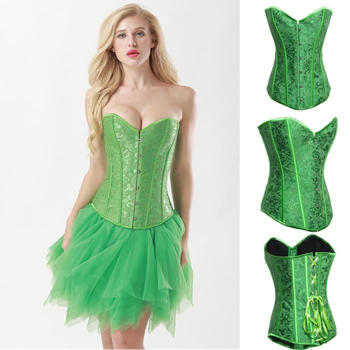 Bustier Sexy En Cuir PU Argenté Sans Bretelles - Corset Amincissant Pour Soirée Ou Club
