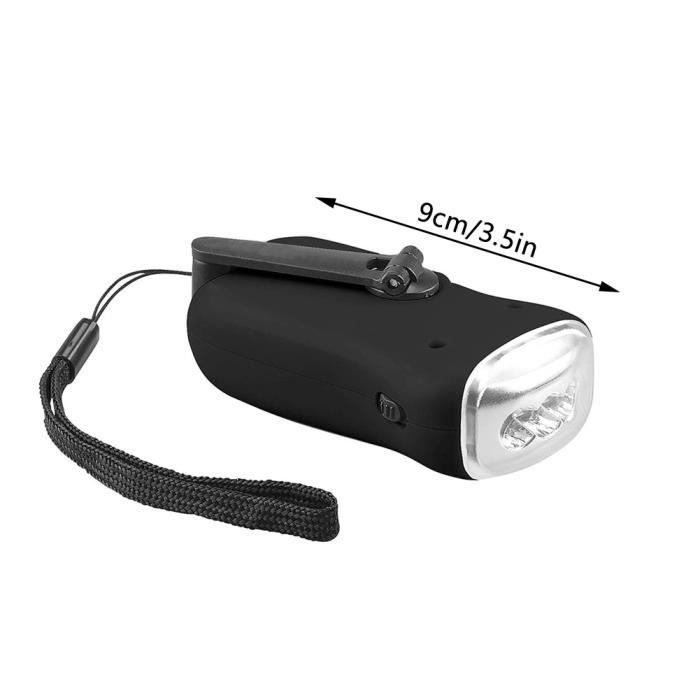 Lampe Dynamo Solaire Et à Manivelle – Torche LED Compacte Avec Mousqueton, Idéale Pour Camping, Randonnée Et Urgences