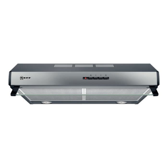 Neff D16EB12N0 Hotte standard largeur : 60 cm profondeur : 52.5 cm evacuation & recyclage acier inoxydable - vue 2