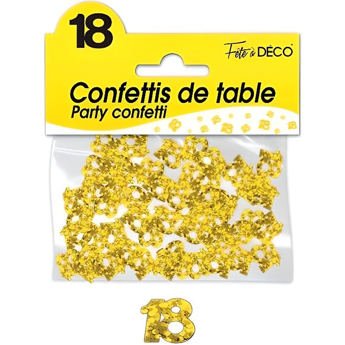 Confetti de table 18 ans Hologramme Bleu et Argent