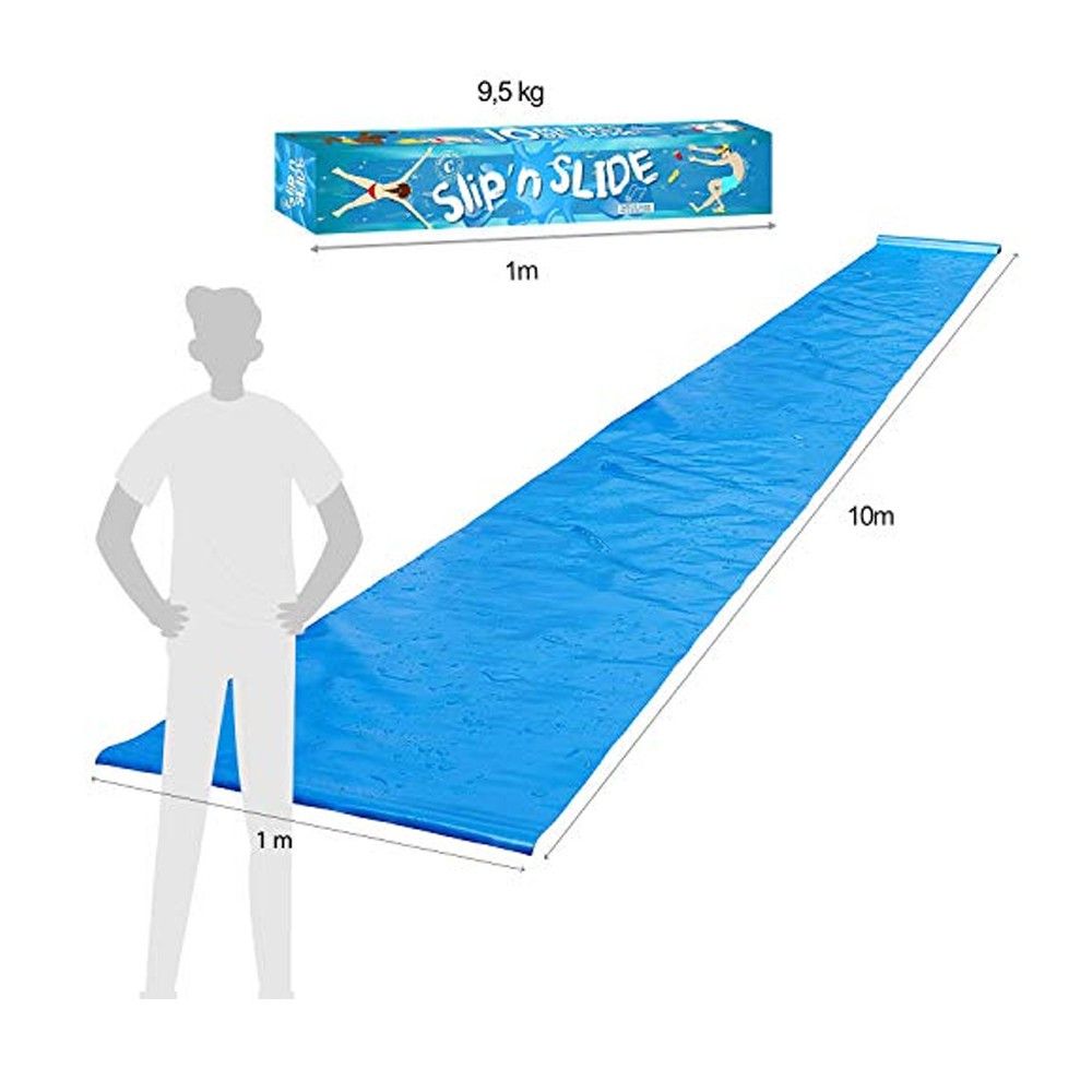 Ventriglisse Géant XXL 10 Mètres – Tapis De Glisse Premium Officiel – Slip’n Slide Qualité Supérieure – Jeu D’Eau Plein Air Pour Été