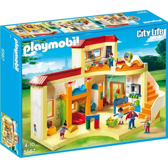 PLAYMOBIL - City Life - La Garderie - 5 personnages - 4 espaces de jeux -  Accessoires inclus - Cdiscount Jeux - Jouets