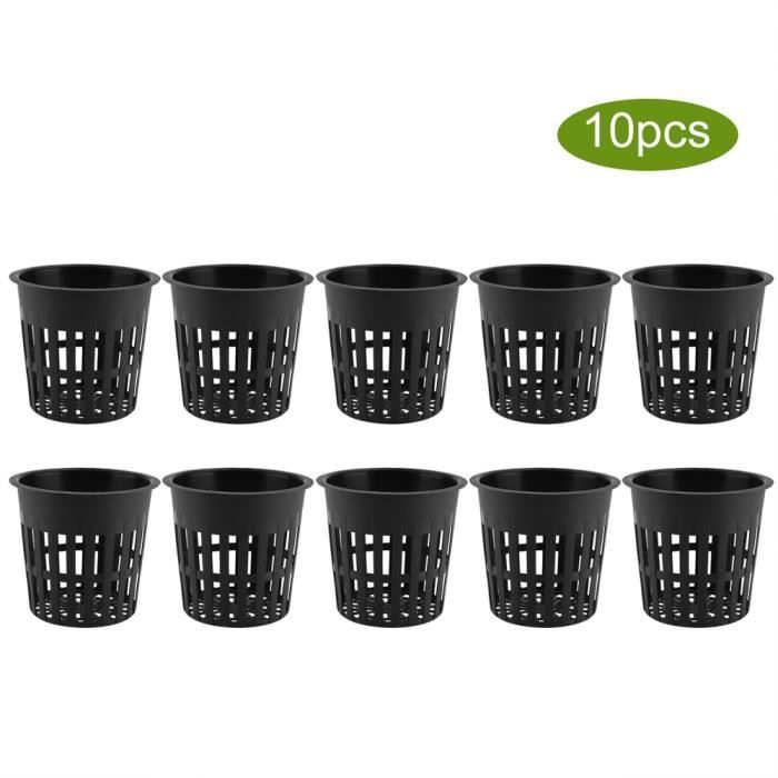 panier hydroponique de jardin salalis - set de 10 tasses en plastique durable - blanc