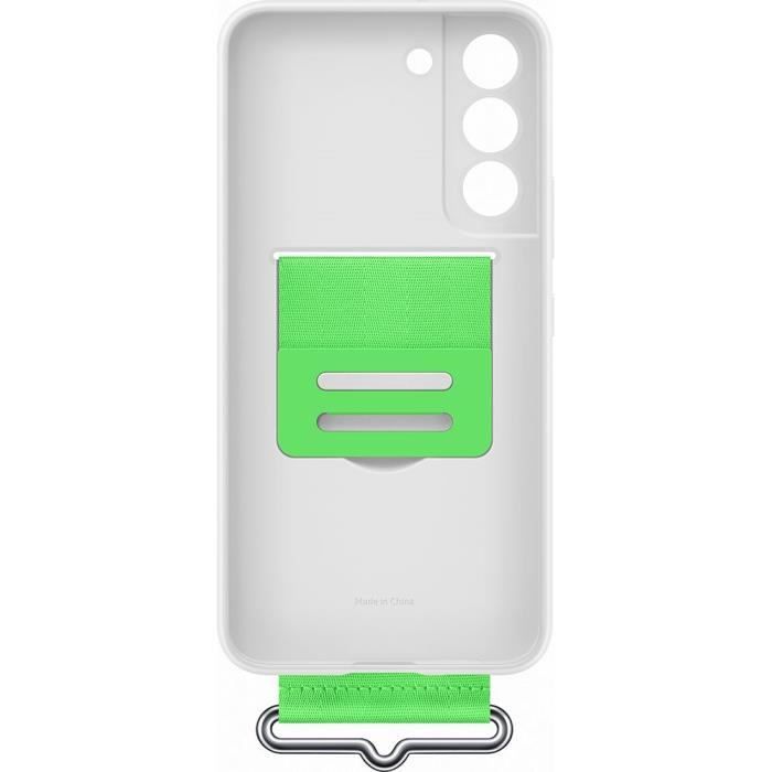 Coque Silicone avec lanière G S22 Blanc