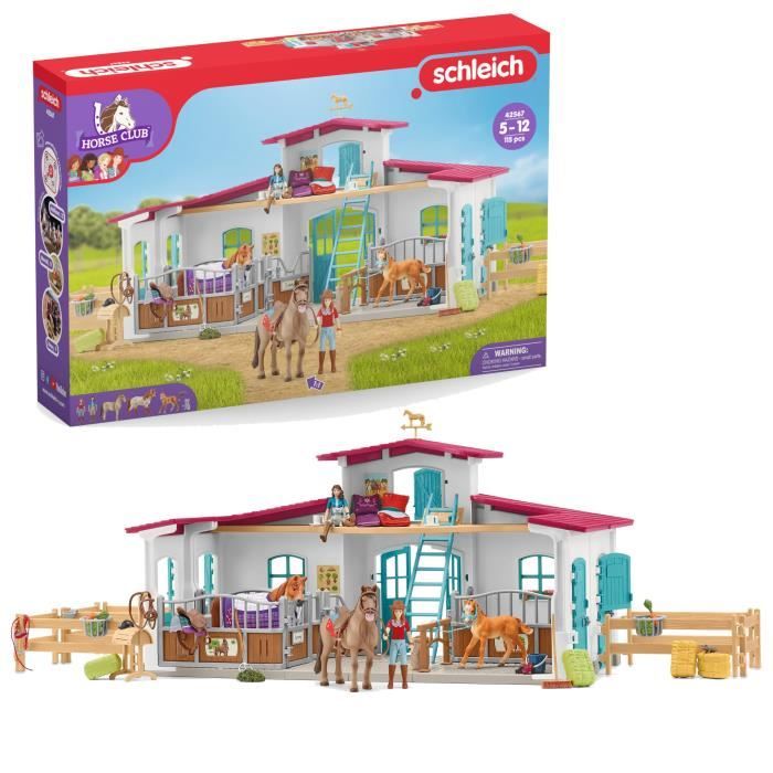 Centre équestre modulable de Lakeside pour chevaux, coffret figurines avec 115 éléments, Schleich 42