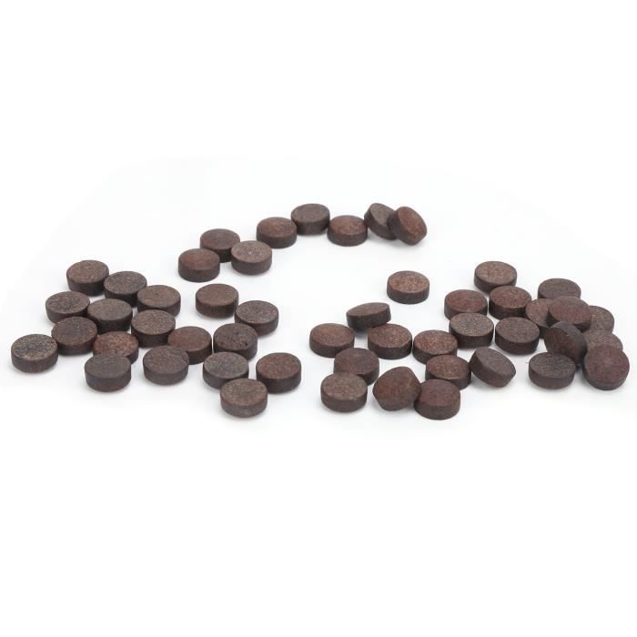 50 Embouts De Queue De Billard En Cuir Rouge - Diamètre 12 Mm - Pour Billard Américain (8 Et 9 Balles) - Kit De Remplacement