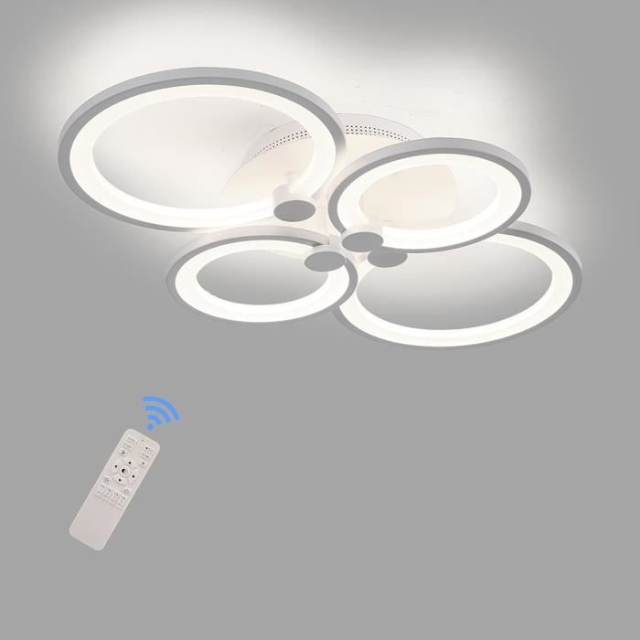 Plafonnier LED, rond, télécommande, changement de couleur 49 cm