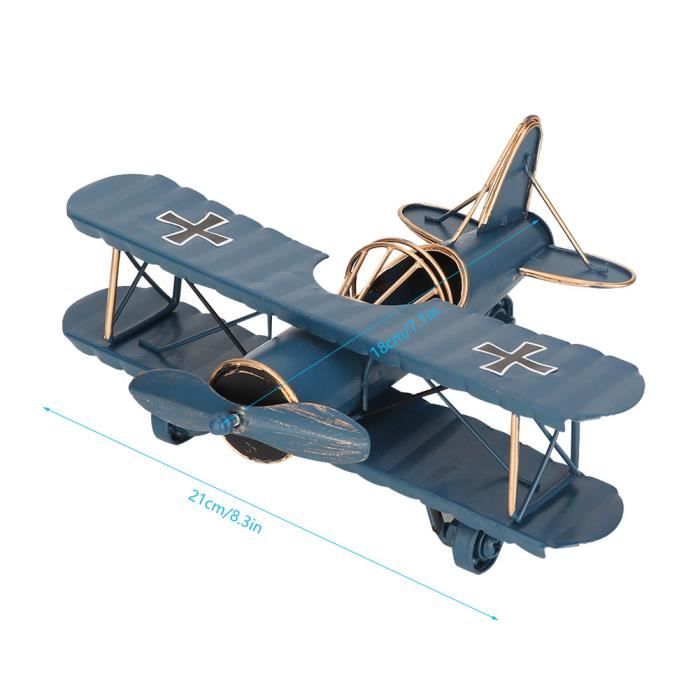 Lot De 3 Modèles D'Avion Rétro En Fer – Miniatures Vintage Décoration Bureau, Maison, Café – Style Ancien Pour Collectionneurs