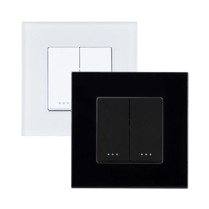 TECHBREY Va-et-Vient Double avec Cadre PC Modern 86x86 mm Blanc