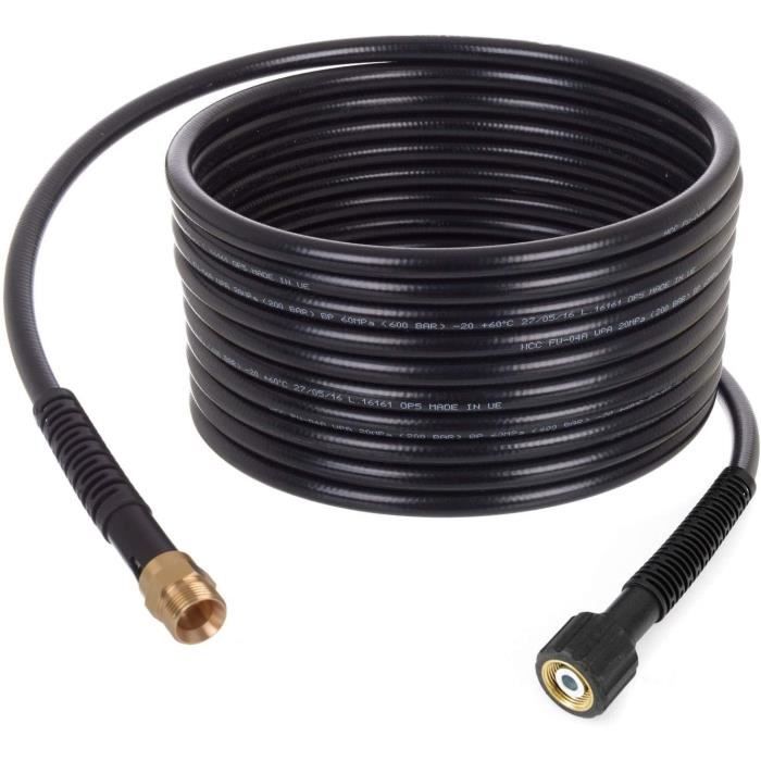 Tuyau Haute Pression 10 M / 32,8 Ft 5800 PSI M14-M22 – Remplacement Compatible Kärcher K2 K3 – Robuste & Flexible