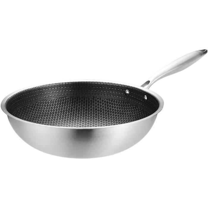 Wok Inox Plat 33 Cm Pour Cuisson Gaz - Idéal Cuisine Asiatique Et Gastronomie - Asia Art Factory
