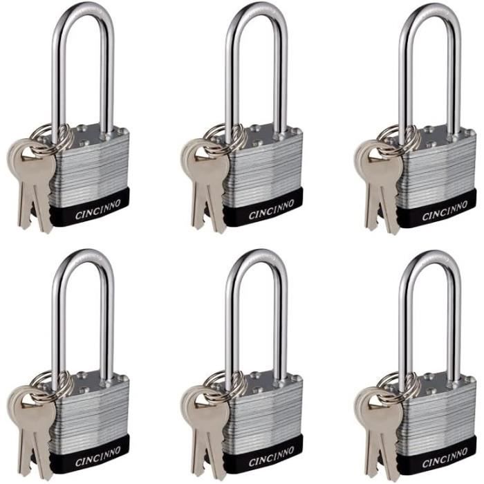 2 Cadenas à Câble Acier Avec Clés - Sécurité Renforcée - Pour Vélo, Valise, Casier, Portail
