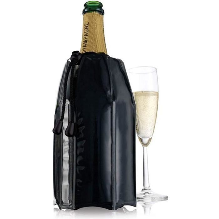 Refroidisseur à Champagne Noir Vacuvin