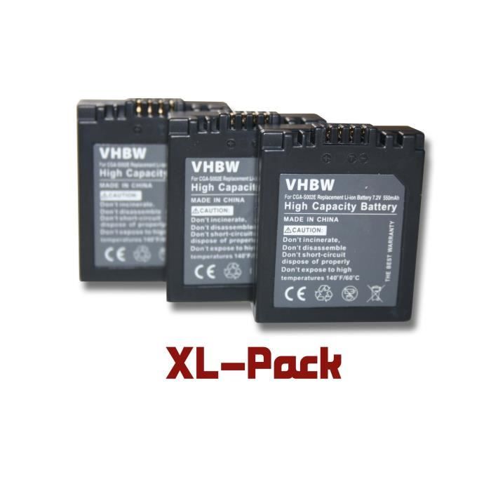 2x Panasonic Lumix DMC-FZ20 Accu Batterij Oplader 700mAh van CELLONIC