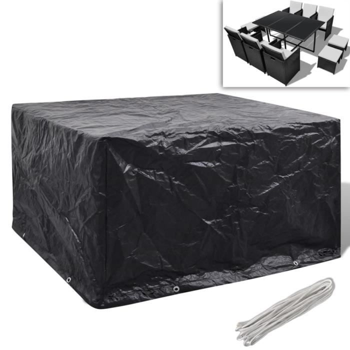 Housse De Protection Table Ping-pong VidaXL - 160x55x182 Cm, PE Résistant, 8 œillets, Corde De Fixation