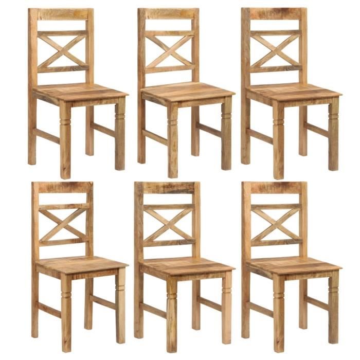 vidaXL Chaises de salle à manger Bois de manguier solide 10 pcs vidaXL Chaises de salle à manger Bois de manguier solide 10 pcs