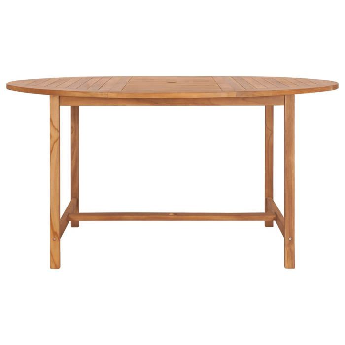 vidaXL Table de jardin Ã˜150x76 cm Bois de teck - vue 2