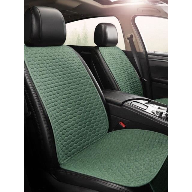 HOUSSE DE SIEGE,1 seat green--Housse de siège de voiture en lin, tapis de  protection de siège avant et arrière, avec appui tête de d - Cdiscount Auto