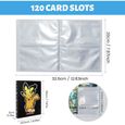 Porte Carte Pokemon, Classeur pour Protection Cartes, Albums Pokemon GX EX Trainer, Livre Carte, 30 Pages Peut Contenir Jusqu'à A63-1