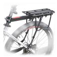 Porte-bagages vélo universel réglable - Charge maximale 50 kg - Alliage d'aluminium - Noir-1