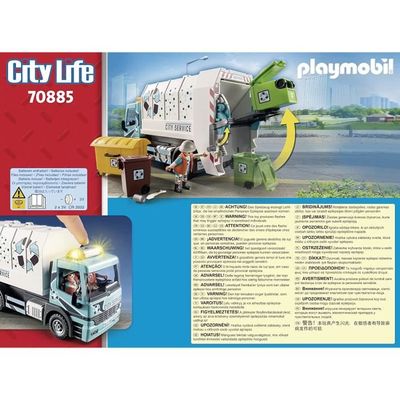 PLAYMOBIL CITY LIFE - CAMION POUBELLE AVEC EFFET LUMINEUX #70885 -  PLAYMOBIL / City Life