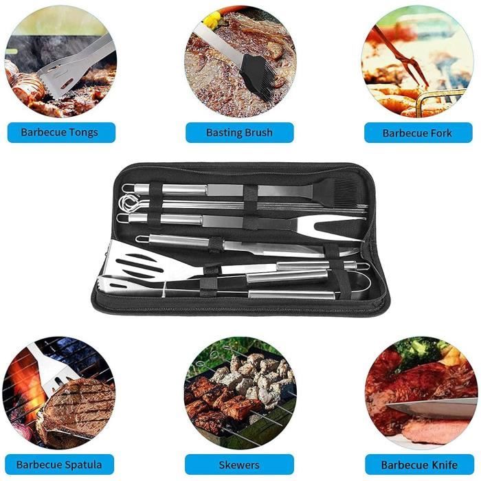 Spatule Barbecue 7 En 1 Inox - Avec Fourchette, Couteau, Décapsuleur - Cadeau Pour Papa Ou Amateur De Grillades - 11