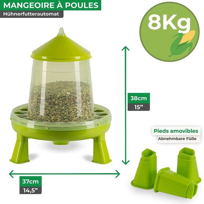 Kit Mangeoire anti nuisible 8 kg Abreuvoir plastique 25 L - Ciel & terre