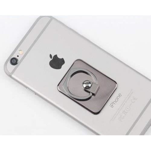 Support Anneau Pour Téléphone Portable - 2 Pièces Métal Rotatif 360°