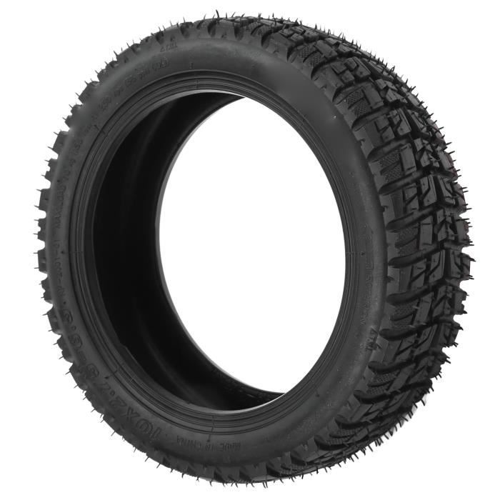 Pneu Tout-terrain 10 Pouces Tubeless Pour Scooter électrique - 10x2.75-6.5, Caoutchouc Résistant, Noir