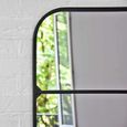 Miroir fenêtre portrait en métal Dimension Produit : Largeur 80 cm x Hauteur 130 cm x Epaisseur 3 cm Noir-2