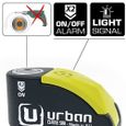 Urban Security UR10 Antivol Moto Homologué SRA Bloque Disque Alarme 120 DB Warning Double Verrouillage ø10 mm-2