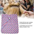 Drfeify Cape de coiffure Cape de coupe de cheveux à motif rayé Barber Shop Tablier de coiffure imperméable 160x140cm-2