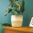 2 Cache-Pots pour Plantes D.20/25cm - Décoration Intérieur Maison - Pot Fleur / Panier de Rangement Coton Fibre Naturelle - ASENSIA-2