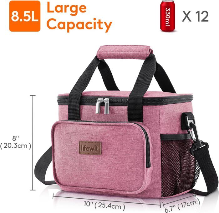 Sac Isotherme Camping Voyage Mizikuu Sac Isotherme Pique-nique Et Lunch Bag Mizikuu - Grande Capacité 15L, Pliable, Imperméable - Gris, Pour Repas Et Glacière Souple Sac Pique-nique Pliable