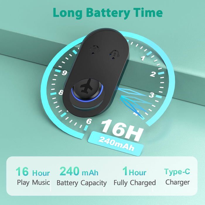 ADAPTATEUR AUDIO SANS 3 en 1 Récepteur Bluetooth Transmetteur avec