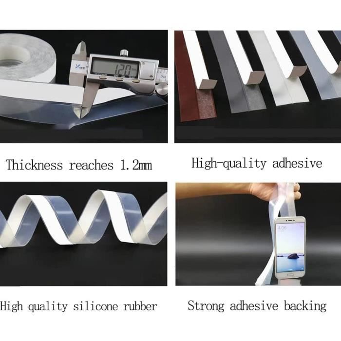 Bande de joint d'étanchéité en silicone Transparent, sanitaire, pour tube  de 159mm et 6.25 de diamètre extérieur 5 - AliExpress