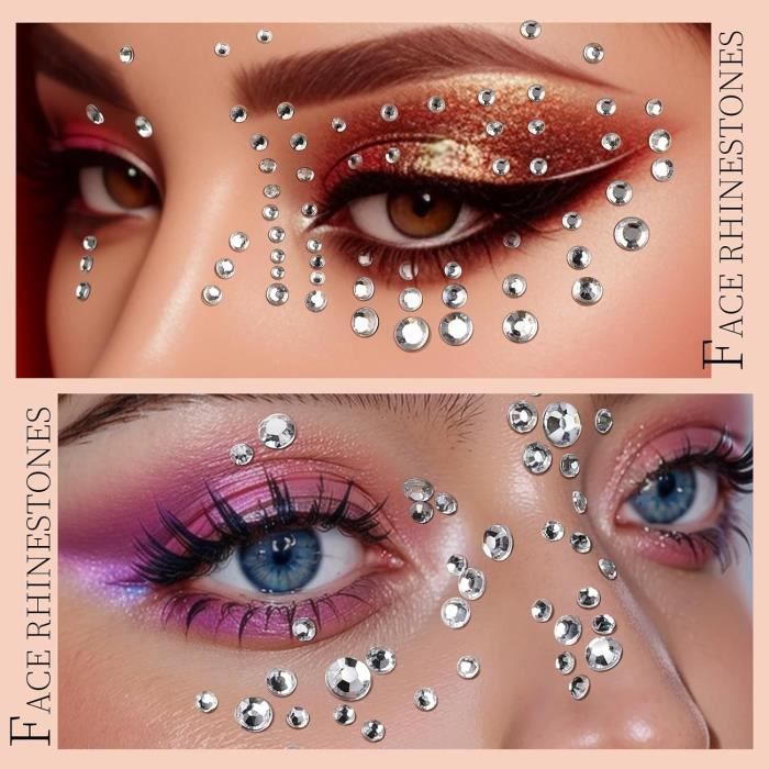 Face Gems Self Adhesive Face Rhinestone Makeup Festival Face Jewels Stick On Pearls Hair Gems Concert Makeup Gems for Face Hair Cdiscount Jeux Jouets