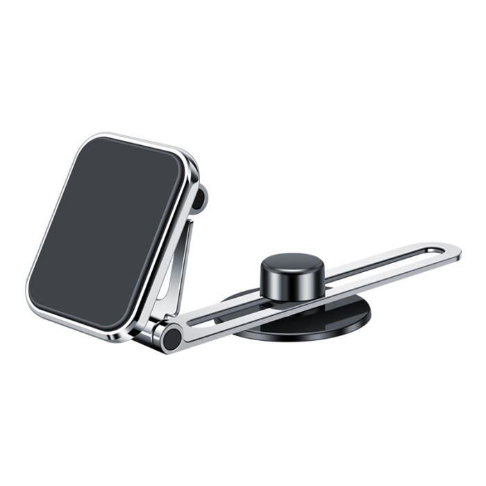 Lot De 2 Supports Téléphone Voiture Magnétiques - Avec 4 Plaques Métalliques, Diamètre 40 Mm - Compatible Aérateurs Horizontaux