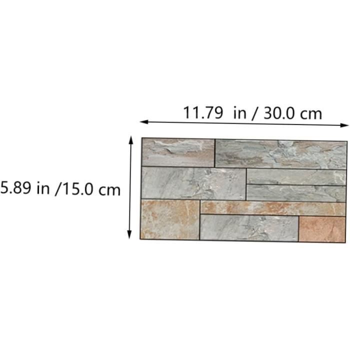 Cayway Lot De 12 Feuilles De Sol Autocollant Miniature – Carreaux PVC Pour Maisons De Poupée Et Maquettes