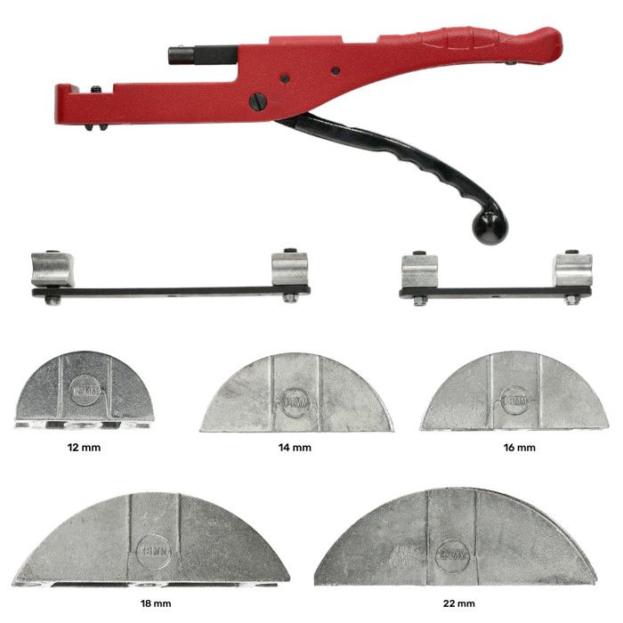 Pince à Cintrer 3 En 1 Pour Tuyaux Cuivre / Frein – 6 Mm, 8 Mm, 10 Mm – Précision Jusqu’à 180°