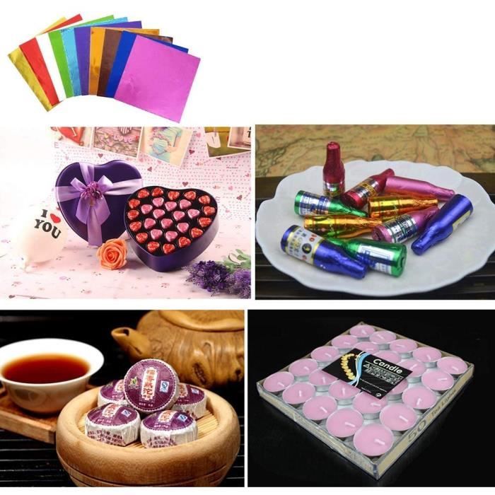 100pcs Emballages De Bonbons En Papier D'aluminium Pour