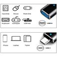 OCIODUAL Adaptateur USB C OTG Gris Convertisseur Haute Vitesse pour Smartphone Tablet Ordinateur Portable Clavier Souris-3
